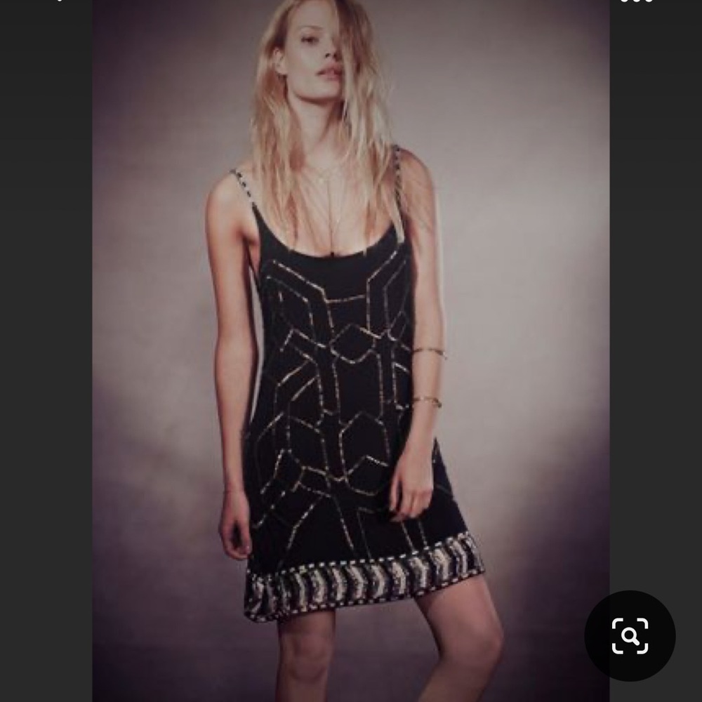 Love Sam Black and Silver Mini Dress